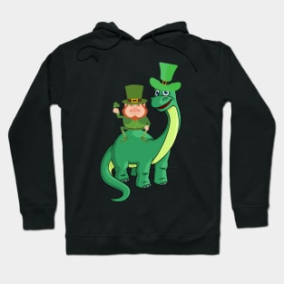 Kid's Dinosaur Shamrock St Patrick's Day Hoodie